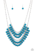 Load image into Gallery viewer, Paparazzi "Bubbly Boardwalk" Blue Necklace &amp; Earring Set Paparazzi Jewelry
