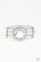 Load image into Gallery viewer, Paparazzi "SPEECHLESS Sparkle" White Bracelet Paparazzi Jewelry

