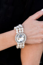 Load image into Gallery viewer, Paparazzi "SPEECHLESS Sparkle" White Bracelet Paparazzi Jewelry
