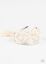 Load image into Gallery viewer, Paparazzi "Macramé Mode" White Bracelet Paparazzi Jewelry

