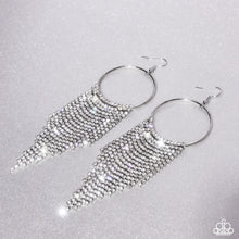 Load image into Gallery viewer, Paparazzi Streamlined Shimmer - White Earrings
