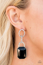Load image into Gallery viewer, Paparazzi ♥ Superstar Status - Black ♥ Post Earrings
