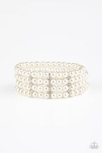 Load image into Gallery viewer, Paparazzi "Stacked To The Top" White Bracelet Paparazzi Jewelry
