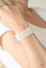 Load image into Gallery viewer, Paparazzi "Stacked To The Top" White Bracelet Paparazzi Jewelry
