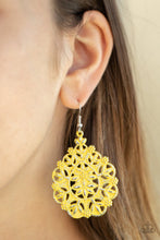 Load image into Gallery viewer, Paparazzi Floral Affair - Yellow Earrings
