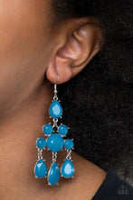 Load image into Gallery viewer, Paparazzi "Afterglow Glamour" Blue Earrings Paparazzi Jewelry

