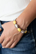 Load image into Gallery viewer, Paparazzi Decadently Dewy - Yellow Bracelet
