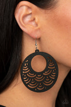Load image into Gallery viewer, Paparazzi "Sea Le Vie" Black Earrings Paparazzi Jewelry
