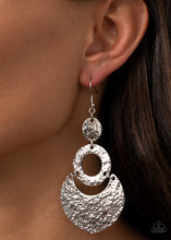Load image into Gallery viewer, Paparazzi VINTAGE VAULT "Shimmer Suite" Silver Earrings Paparazzi Jewelry
