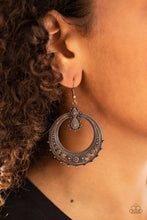Load image into Gallery viewer, Paparazzi Solar Orbit - Copper Earrings

