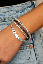 Load image into Gallery viewer, Paparazzi My HEARTS Will Go On - Silver Bracelet

