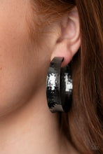Load image into Gallery viewer, Paparazzi "Fearlessly Flared" Black Earrings Paparazzi Jewelry
