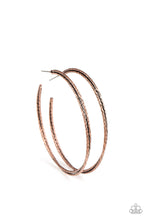 Load image into Gallery viewer, Paparazzi VINTAGE VAULT "Curved Couture" Copper Earrings Paparazzi Jewelry
