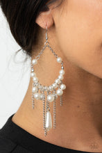 Load image into Gallery viewer, Paparazzi "Party Planner Posh" White Earrings Paparazzi Jewelry
