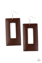 Load image into Gallery viewer, Paparazzi "Totally Framed" Brown Earrings Paparazzi Jewelry
