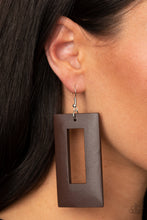 Load image into Gallery viewer, Paparazzi "Totally Framed" Brown Earrings Paparazzi Jewelry
