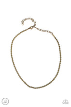 Load image into Gallery viewer, Paparazzi "When in CHROME" Brass Choker Necklace &amp; Earring Set Paparazzi Jewelry
