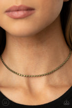 Load image into Gallery viewer, Paparazzi "When in CHROME" Brass Choker Necklace &amp; Earring Set Paparazzi Jewelry
