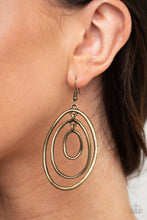 Load image into Gallery viewer, Paparazzi Retro Ruins - Brass Earrings
