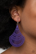 Load image into Gallery viewer, Paparazzi "Tropical Tempest" Purple Earrings Paparazzi Jewelry
