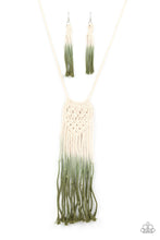 Load image into Gallery viewer, Paparazzi "Surfin The Net" Green Necklace &amp; Earring Set Paparazzi Jewelry
