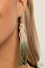 Load image into Gallery viewer, Paparazzi "Surfin The Net" Green Necklace &amp; Earring Set Paparazzi Jewelry
