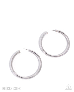 Paparazzi Curve Ball - Silver Earrings