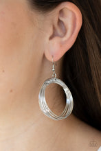 Load image into Gallery viewer, Paparazzi "Urban Spun" Silver Earrings Paparazzi Jewelry
