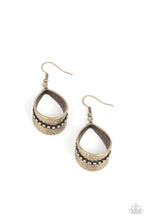 Load image into Gallery viewer, Paparazzi "Stirrup Some Trouble" Brass Earrings Paparazzi Jewelry
