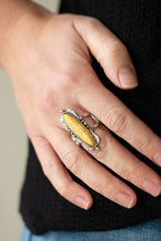 Load image into Gallery viewer, Paparazzi "Cottage Craft" Yellow Ring Paparazzi Jewelry
