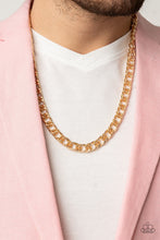 Load image into Gallery viewer, Ground Game - Gold Mens Necklace - Paparazzi Jewelry
