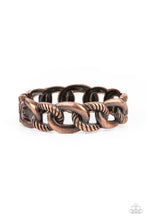 Load image into Gallery viewer, Bold Move - Copper Chunky Link Hinged Bracelet
