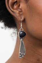 Load image into Gallery viewer, Paparazzi "Going-Green Goddess" Black Earrings Paparazzi Jewelry
