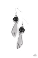 Load image into Gallery viewer, Paparazzi "Going-Green Goddess" Black Earrings Paparazzi Jewelry
