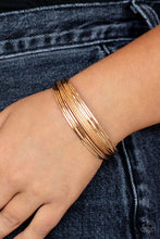 Load image into Gallery viewer, Paparazzi This Girl is on WIRE - Gold Bracelet
