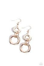 Load image into Gallery viewer, Paparazzi "Metro Machinery" Rose Gold Earrings Paparazzi Jewelry
