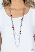 Load image into Gallery viewer, Paparazzi Starry-Eyed Eloquence - Red Necklace
