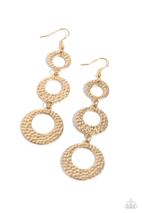 Paparazzi High Society Stunner - Gold Earrings