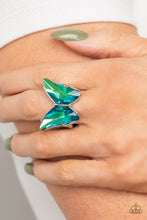 Load image into Gallery viewer, Paparazzi Fluorescent Flutter - Green Ring
