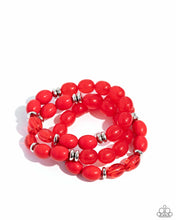 Load image into Gallery viewer, Paparazzi Coastal Coastin - Red Bracelet
