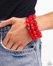 Load image into Gallery viewer, Paparazzi Coastal Coastin - Red Bracelet

