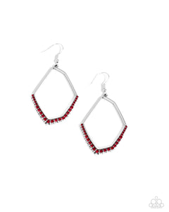 Paparazzi Bent on Success - Red Earrings