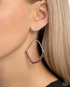 Paparazzi Bent on Success - Red Earrings