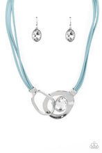 Load image into Gallery viewer, Paparazzi "Californian Cowgirl" Blue Necklace &amp; Earring Set Paparazzi Jewelry
