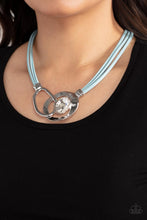Load image into Gallery viewer, Paparazzi "Californian Cowgirl" Blue Necklace &amp; Earring Set Paparazzi Jewelry
