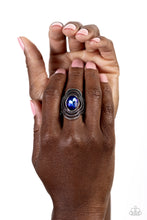 Load image into Gallery viewer, Paparazzi Entrancing Edge - Blue Ring
