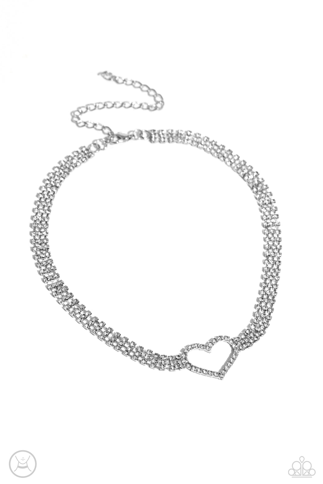 Paparazzi Rows of Romance - White Necklace