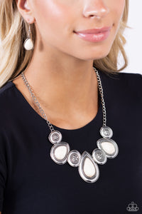 Paparazzi Rustic Remix - White Necklace