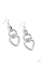Load image into Gallery viewer, Paparazzi Padlock Your Heart - Silver Earrings
