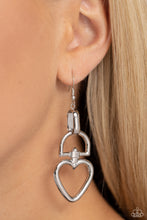 Load image into Gallery viewer, Paparazzi Padlock Your Heart - Silver Earrings
